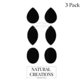 black onyx cab earrings